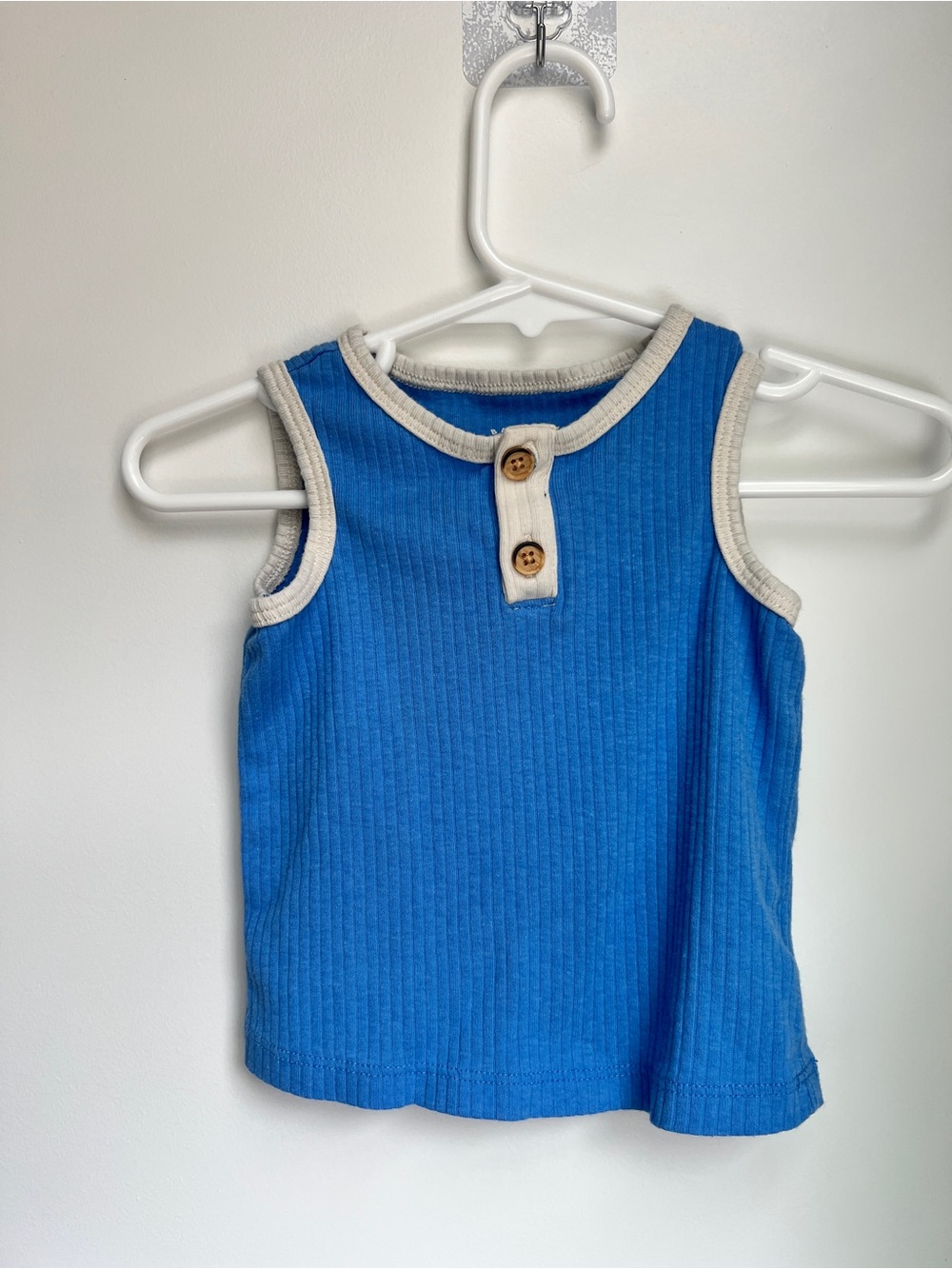 Cat & Jack Blue Ribbed Tank Top | 3-6 Months Baby Summer Top